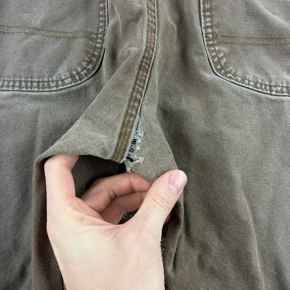 Vintage Dickies Carpenter Pants Mens 36x34 Brown Faded Heavy Canvas FLAWED - Picture 7 of 8